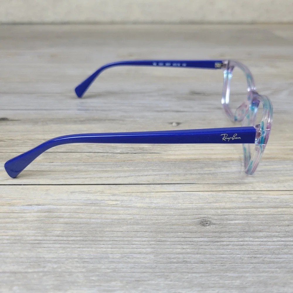 Ray-Ban Eyeglasses Frames RB1591 3807 Kids Transparent Blue Cat‎ Eye 48-16-130